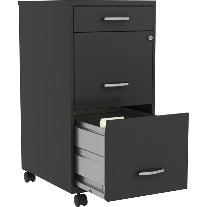 Lorell Soho 14'' Wide 3 Drawer Mobile Steel File & Reviews